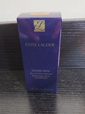 Estee Lauder Double Wear Makeup in Deep Purple with Gold Accents